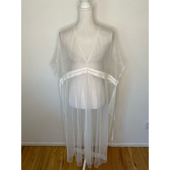 Malia Mills Annette White Tulle Cover Up - Picture 1 of 6